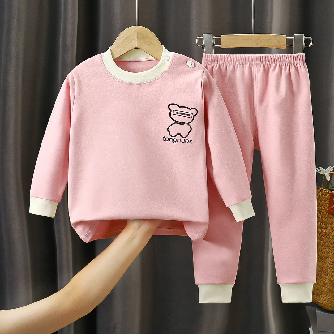 自儿童内衣套装中大童睡衣宝宝家居衣服男女童保暖秋衣秋裤冬季