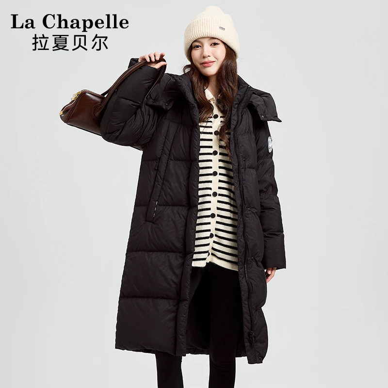 【姿姐】拉夏贝尔长款时尚百搭轻肤保暖羽绒服LAC142107286