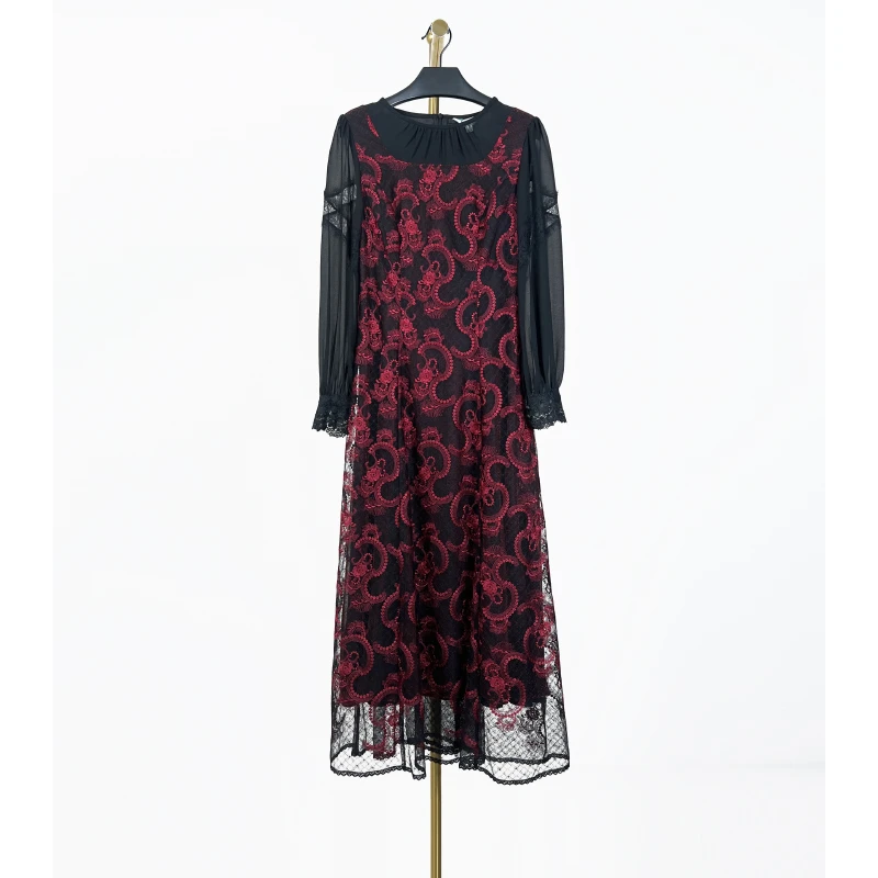 秋冬新款洋气时尚休闲百搭连衣裙 欧1078P