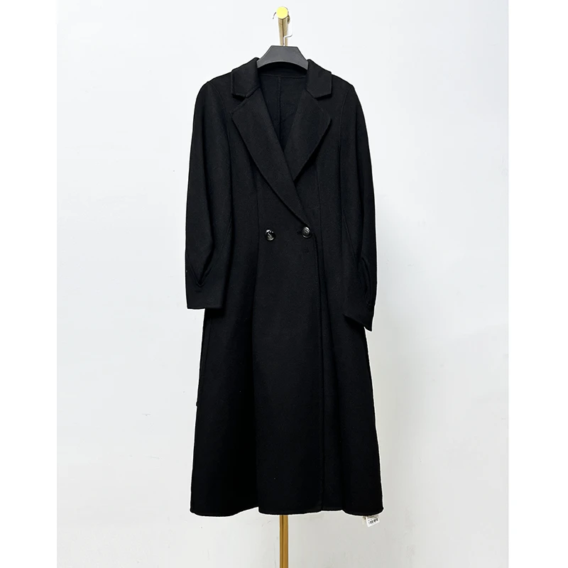 秋冬新款简约宽松毛呢外套 阿A8215F