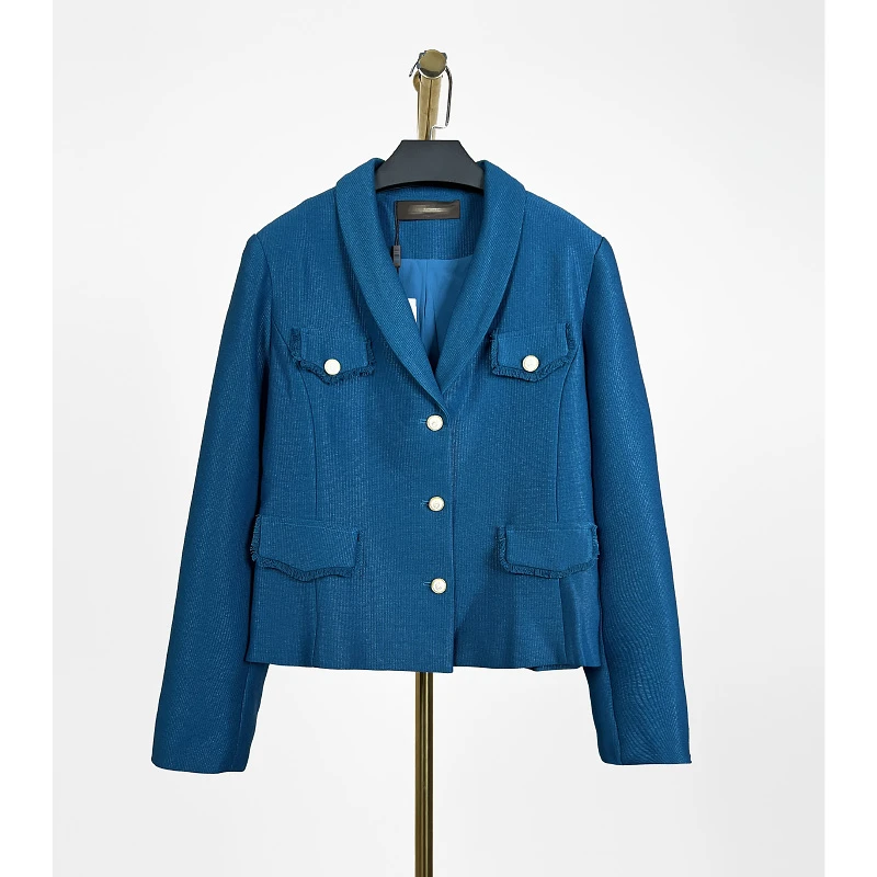 台湾品牌高端短外套秋冬新款妈妈上衣 绮8919A