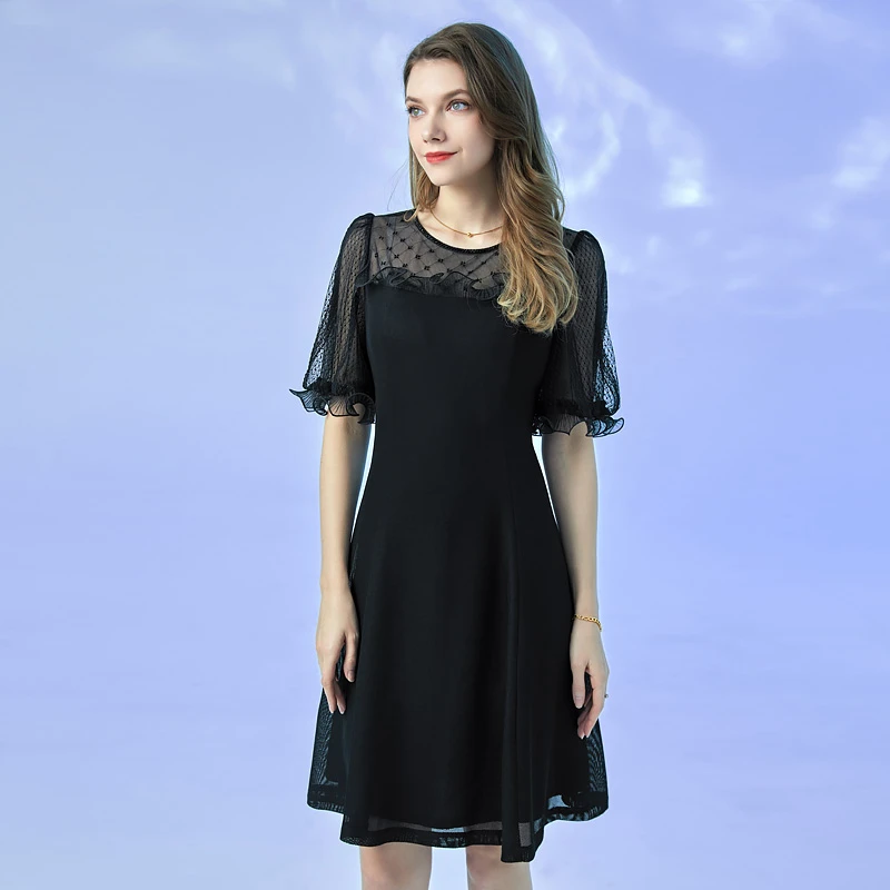 春夏新款时尚优雅连衣裙 赫1123P