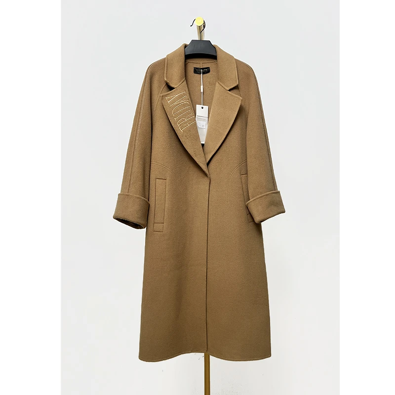 秋冬新款时尚学院风气质纯羊毛毛呢外套 之33305J