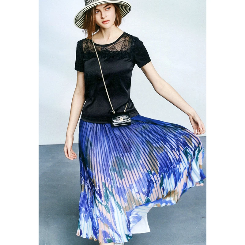 春夏新款气质减龄网纱百搭半身裙 伊2125B