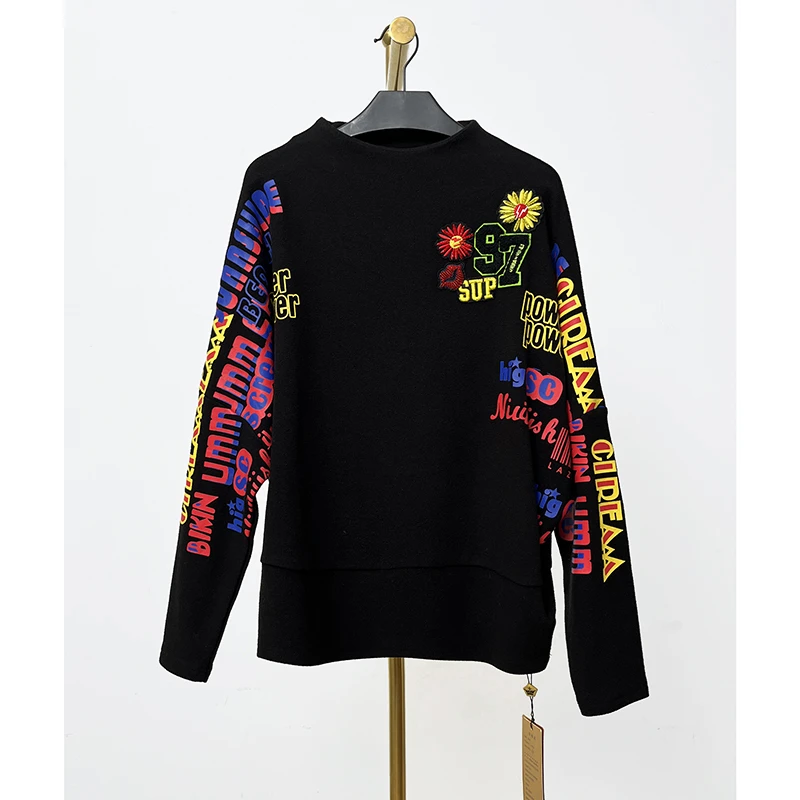 秋冬新款时尚字母印花卫衣 赫3102A