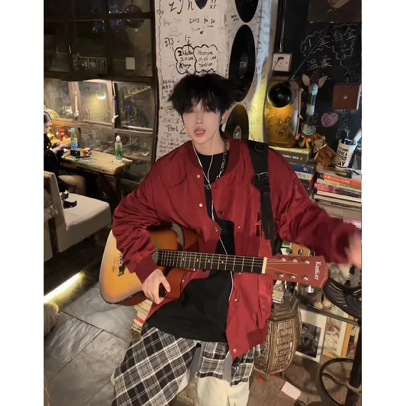 ZZ 原创美式街头飞行员棉服夹克男新款潮牌设计感棒球服上衣