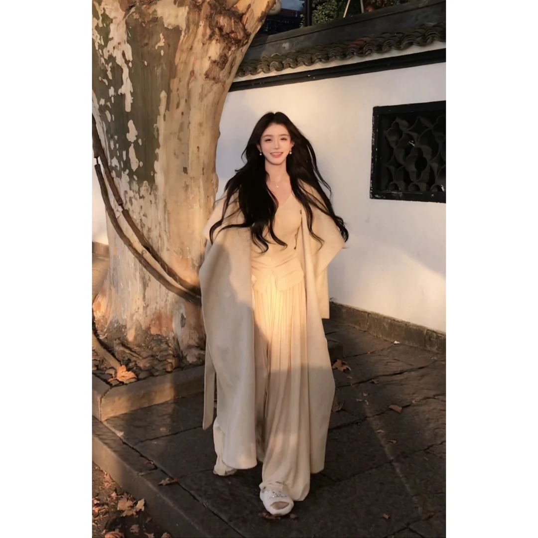 纯欲气质 慵懒松弛感套装女开衫上衣半身裙秋冬氛围感内搭