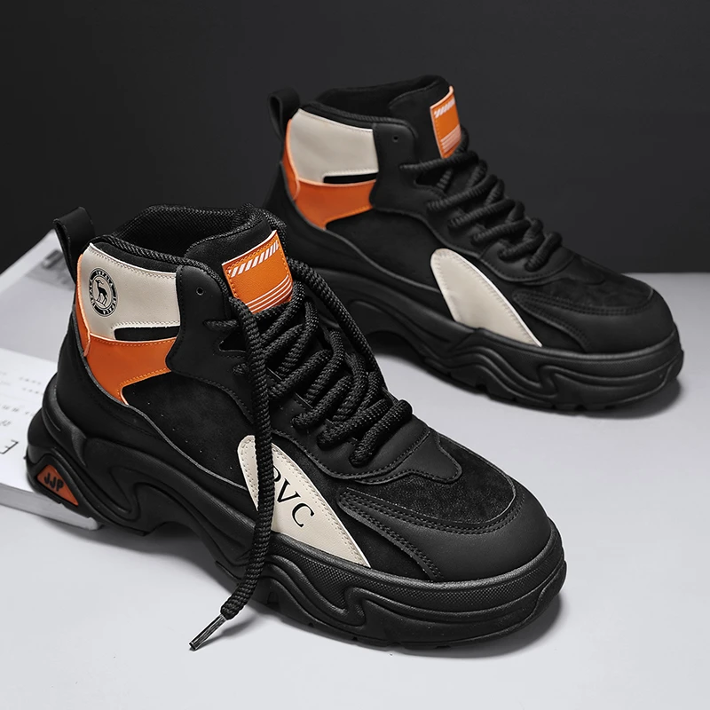 2024秋季新款男鞋耐磨潮鞋休闲鞋抗冻暖和马丁靴