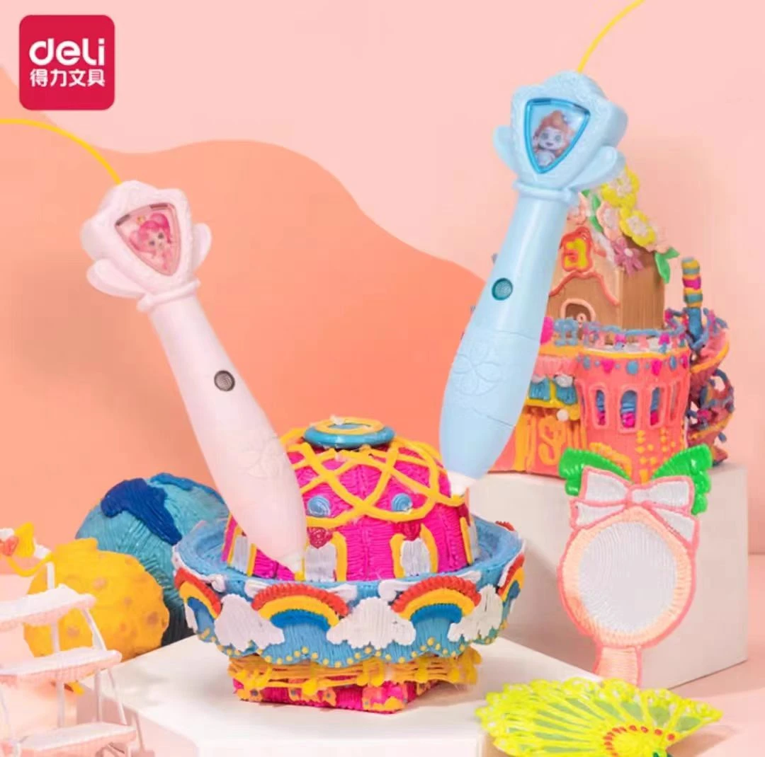 得力音乐公主爱美莉充电款3D绘画笔套装1盒  74872