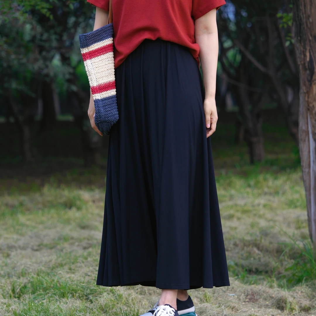 【蔚蓝姐优选】柔软垂坠显瘦半身裙