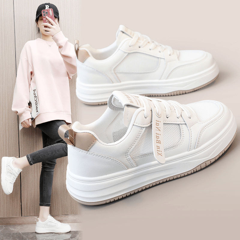 小白鞋女潮鞋子春夏季女鞋百搭学生平底休闲网面鞋运动鞋