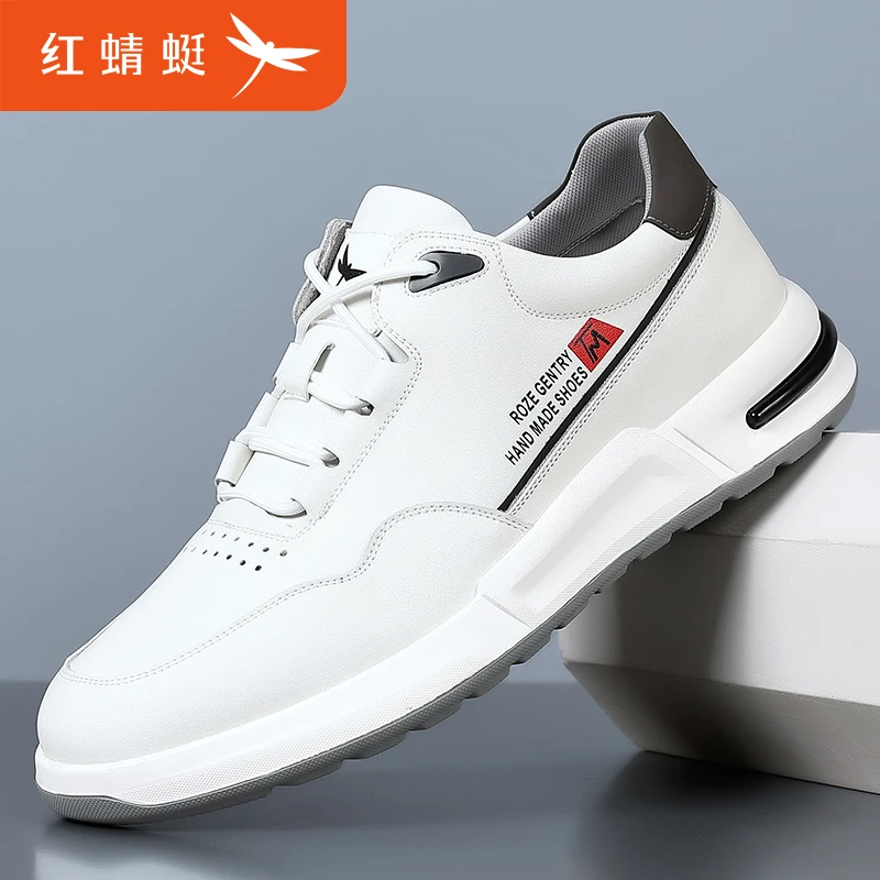 红蜻蜓2025秋季新款运动休闲鞋透气轻便增高百搭复古时尚潮流男鞋