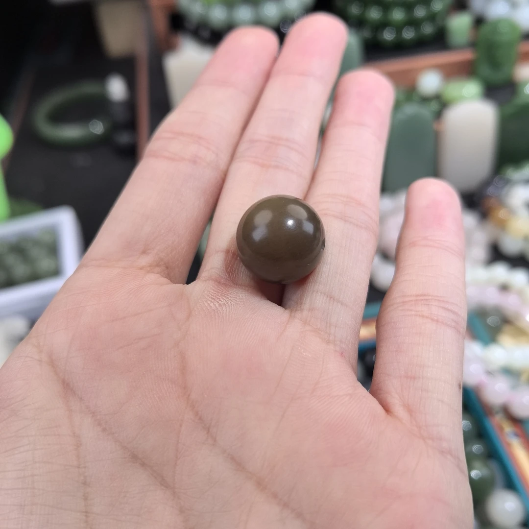 和田玉卡16红糖单珠