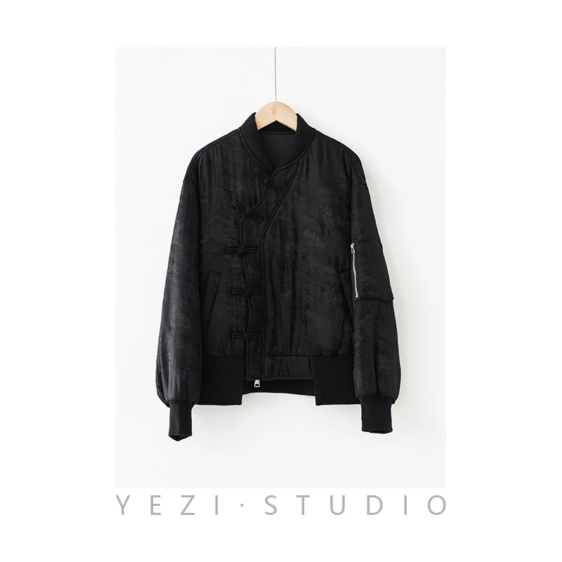 桑蚕丝+驼绒设计师款斜襟夹克24115301