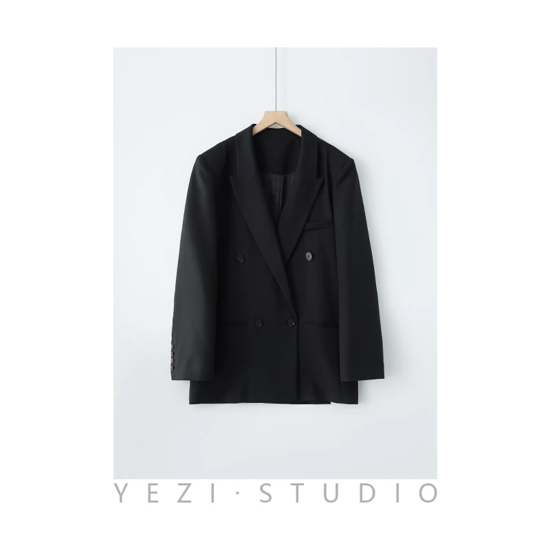 经典翻驳领设计感密棉显瘦西装外套24115619