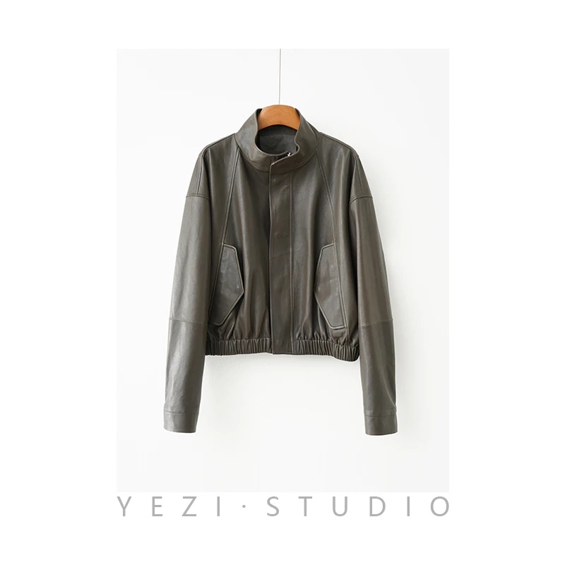 美式复古羊皮外套皮衣夹克24115416