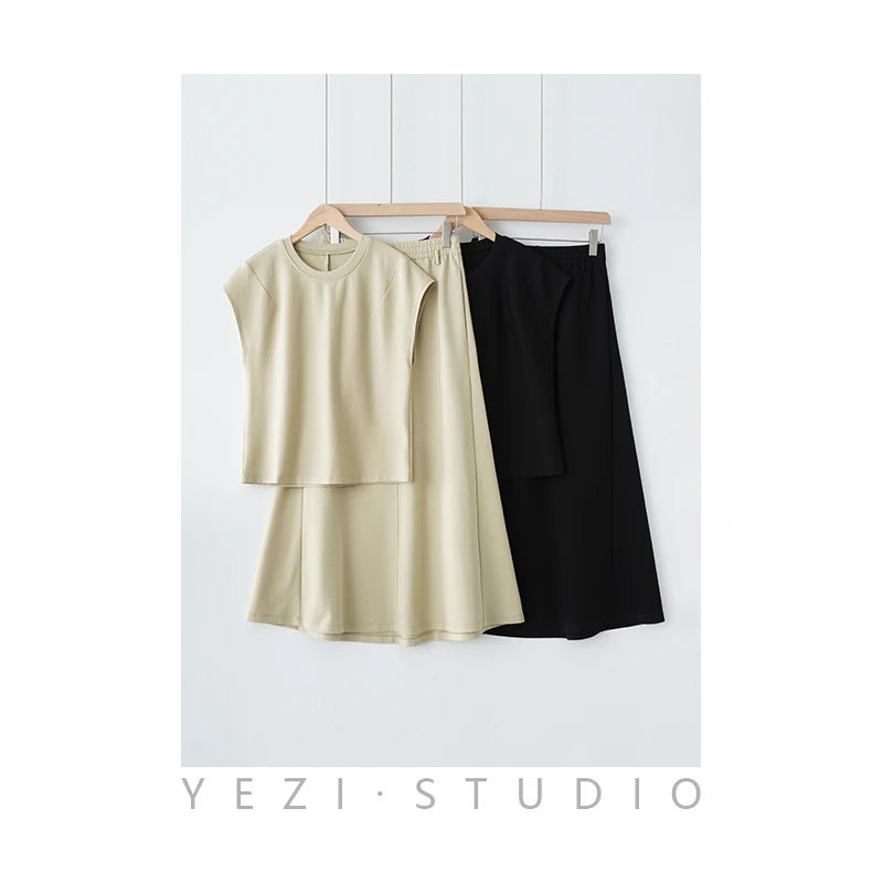 “乌托邦’一片式立体裁剪小飞袖套装24118124（24121115）