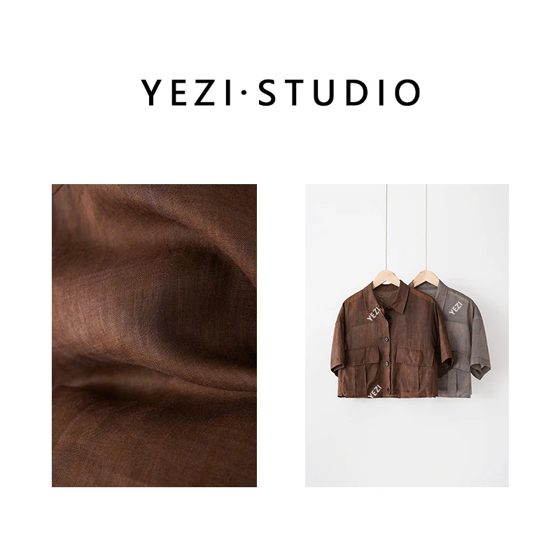 【轻氧5.0系列】微透感炒色工装风苎麻衬衫短外套24216202