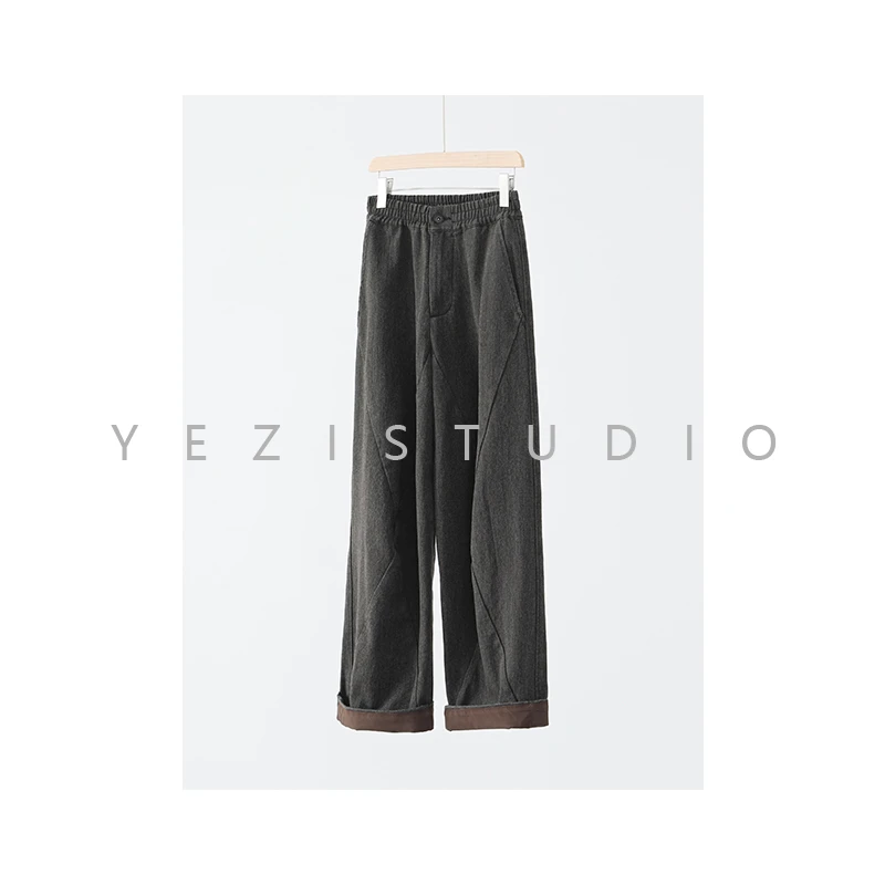 “3D胶囊裤”双色双捻定织牛仔阔腿裤23323711（23323713）