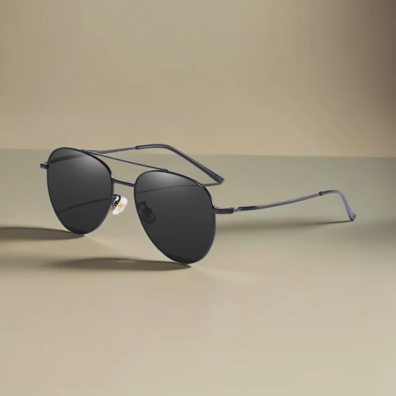 超轻纯钛近视墨镜男女飞行员偏光太阳镜可配度数开车专用驾驶眼镜