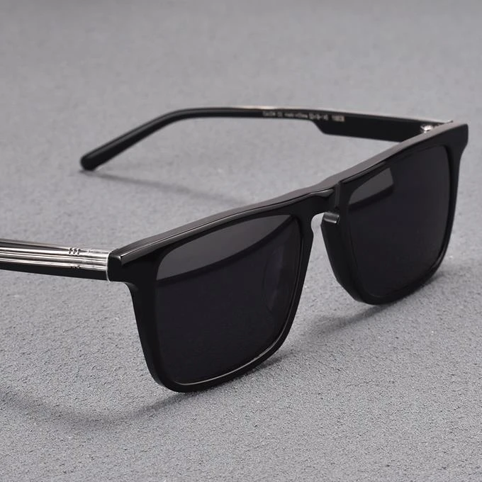 复古男士板材方形偏光防紫外线太阳镜男款可配近视有度数开车墨镜