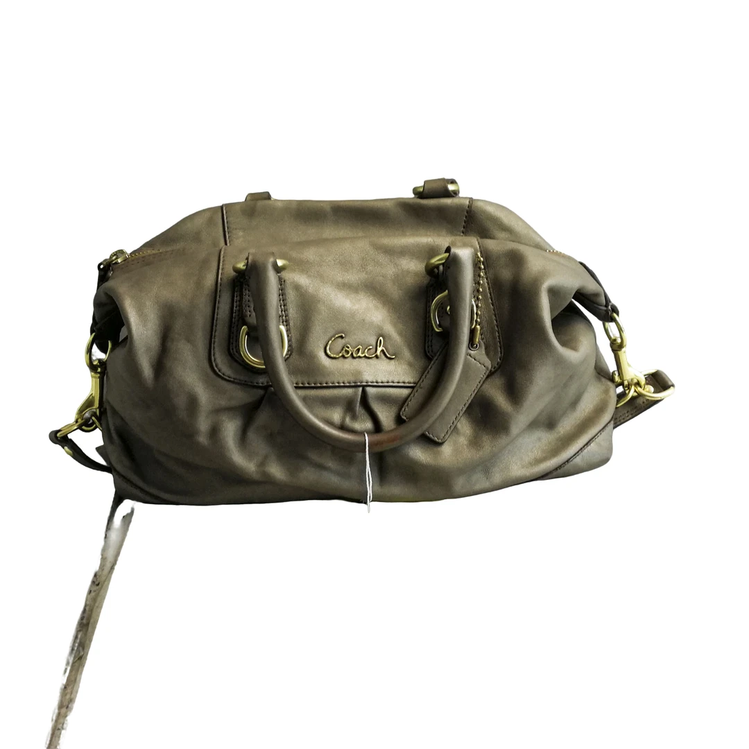 95新 COACH/蔻驰 coach 棕色皮质单肩包 110508