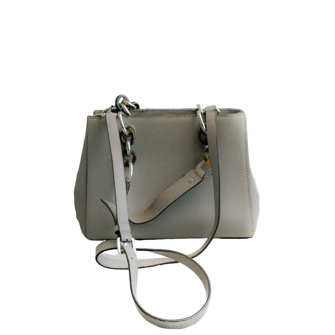95新 MICHAEL KORS/迈克高仕  灰色皮质斜挎包 100213