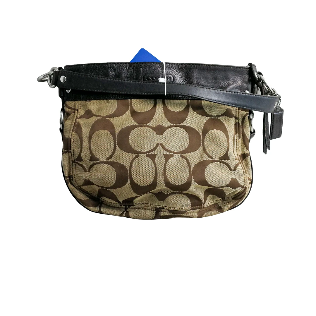 95新 COACH/蔻驰 coach 棕老花斜挎包 71812