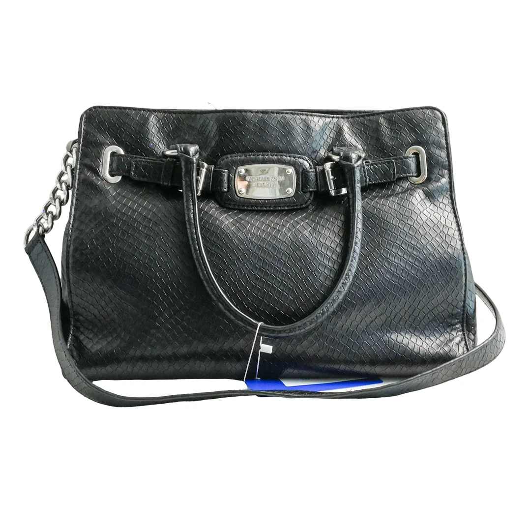 95新 MICHAEL KORS/迈克高仕 黑色仿蛇纹单肩包  120451