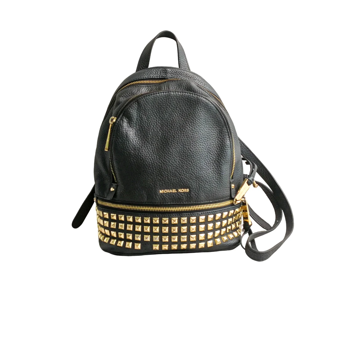 95新 MICHAEL KORS/迈克高仕 黑色铆钉双肩包 71459