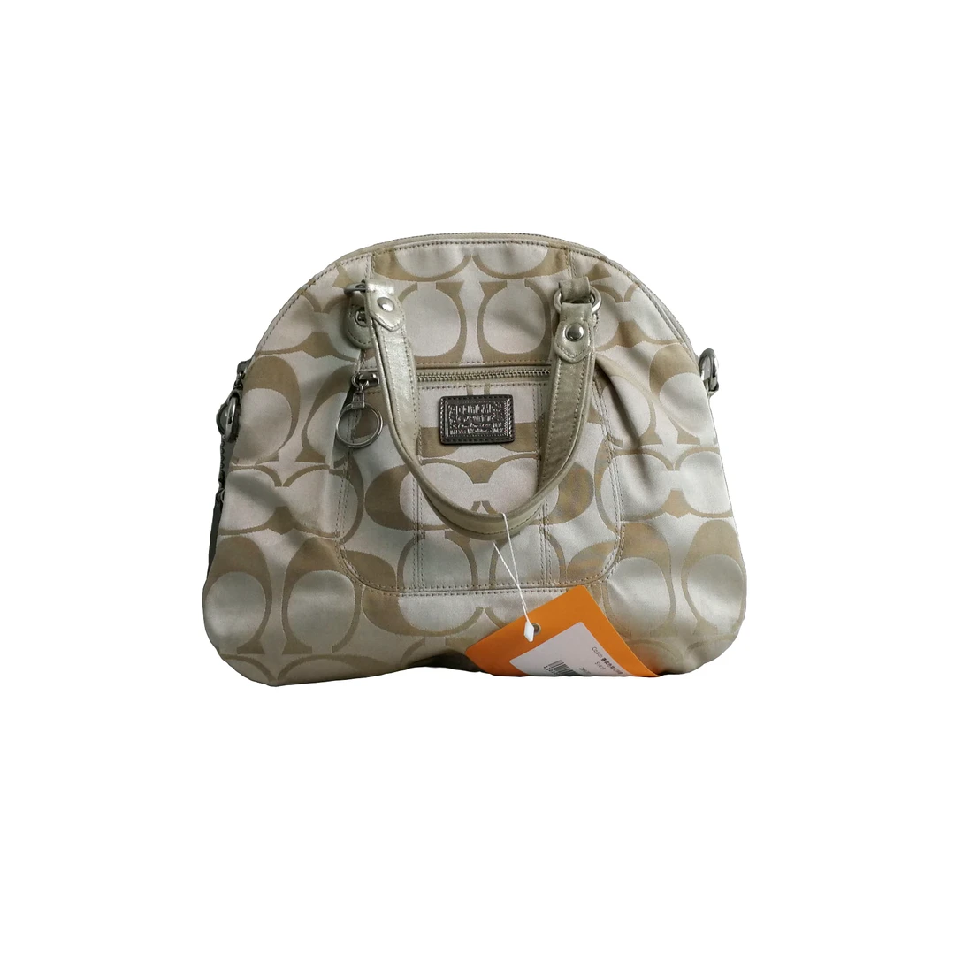 95新 COACH/蔻驰 香槟色南瓜手提包 51419