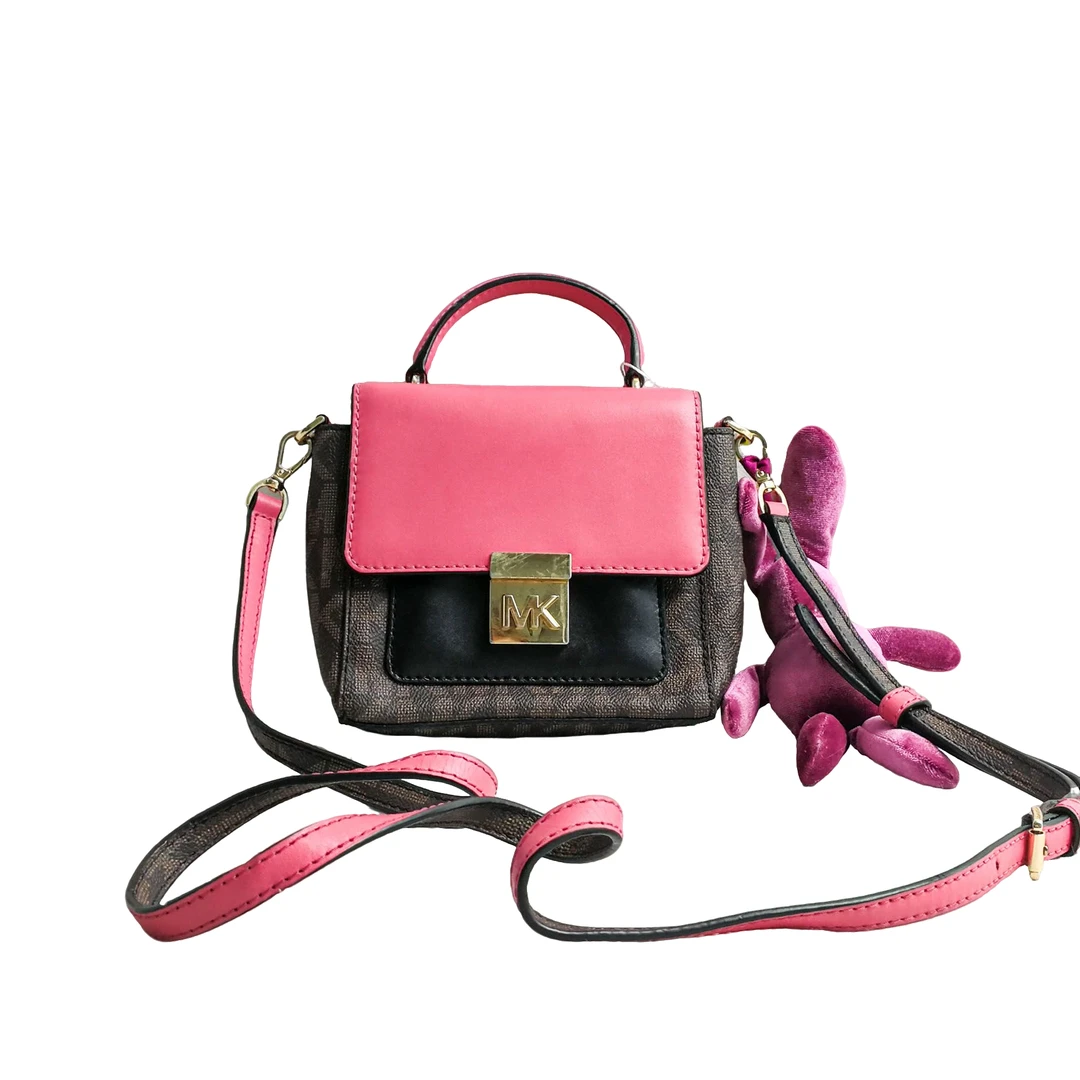 95新 MICHAELKORS/迈克高仕 mk 拼色斜挎包 62906