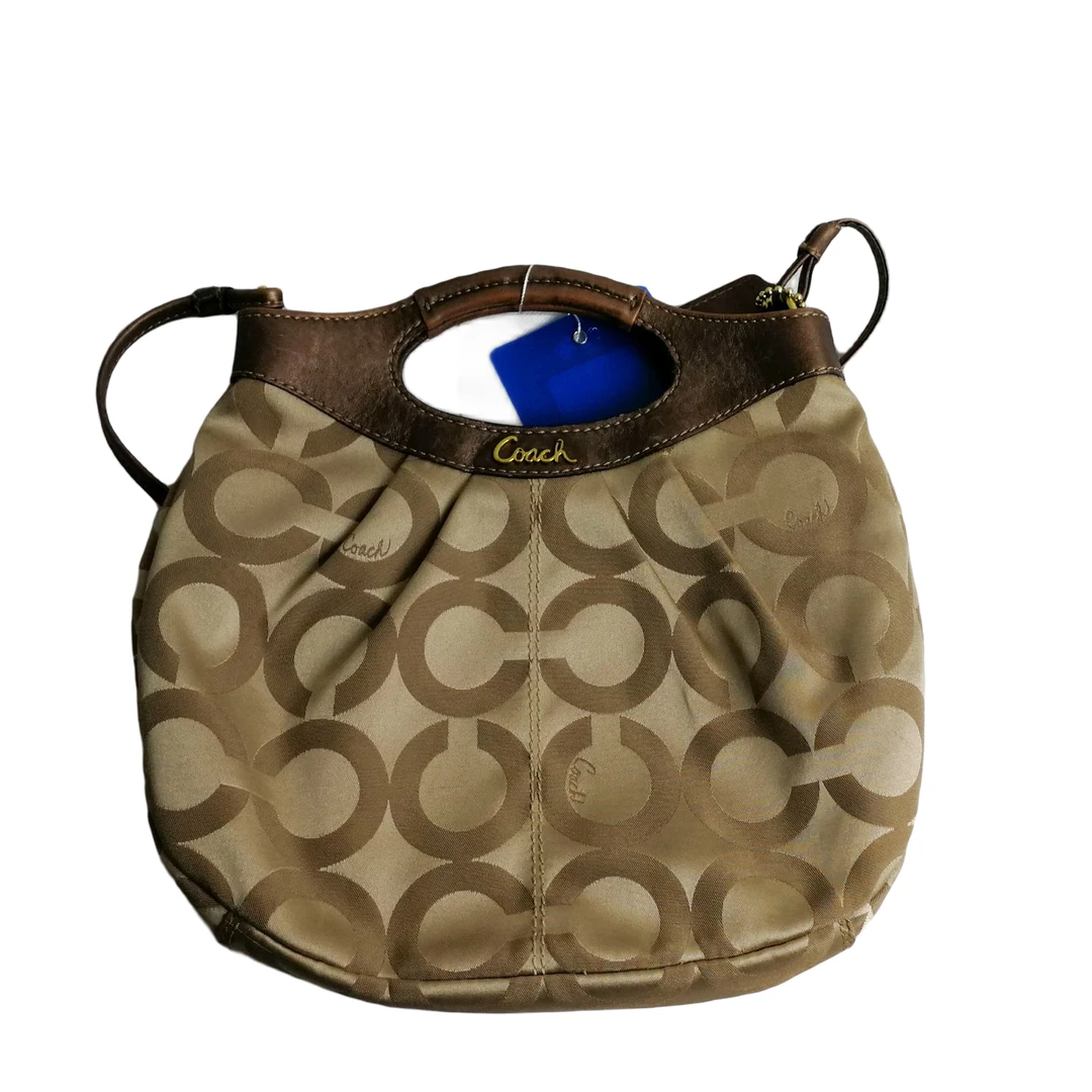 95新 COACH/蔻驰 老花缎面斜挎包 24011116