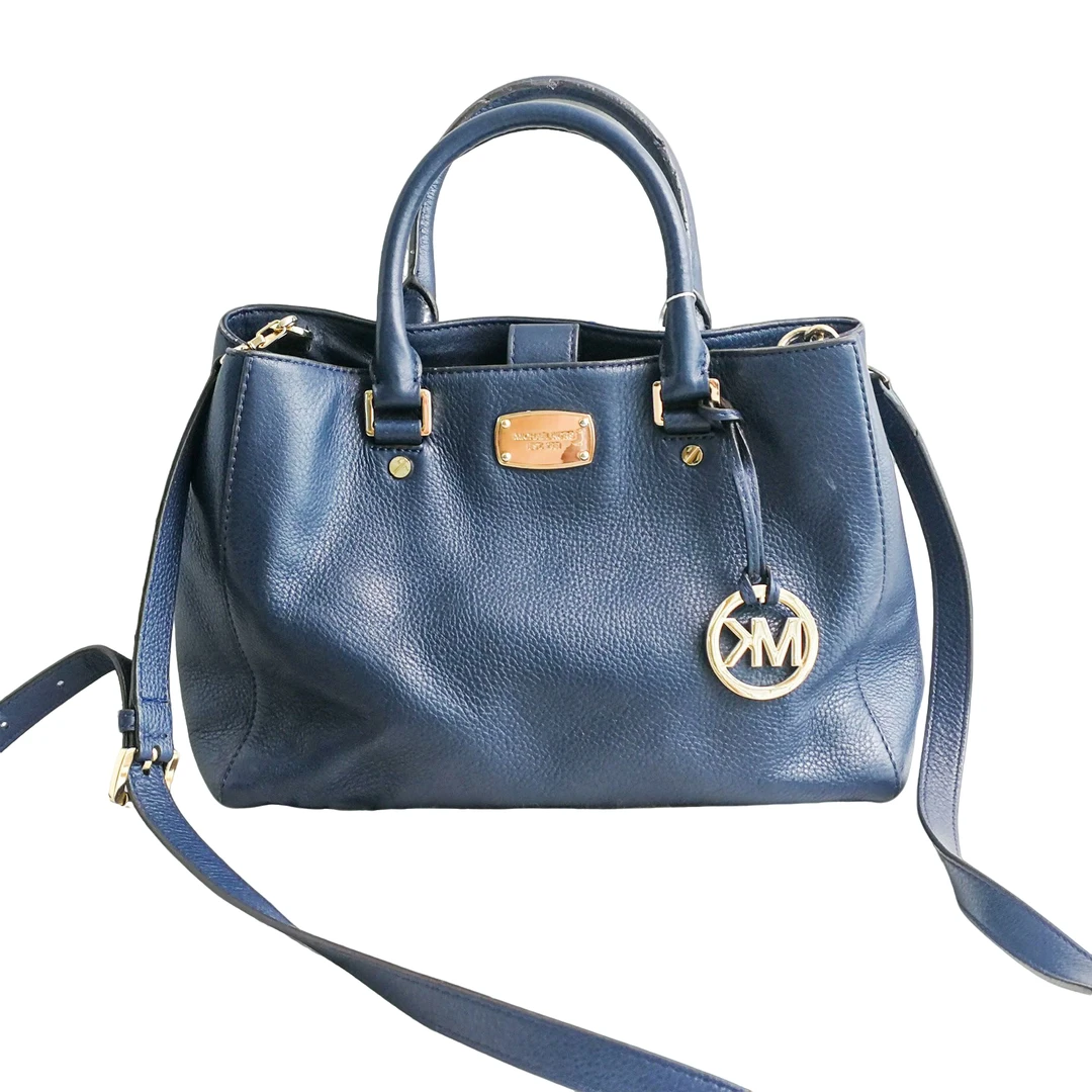 95新 MICHAEL KORS/迈克高仕 藏蓝色皮质包包 70926