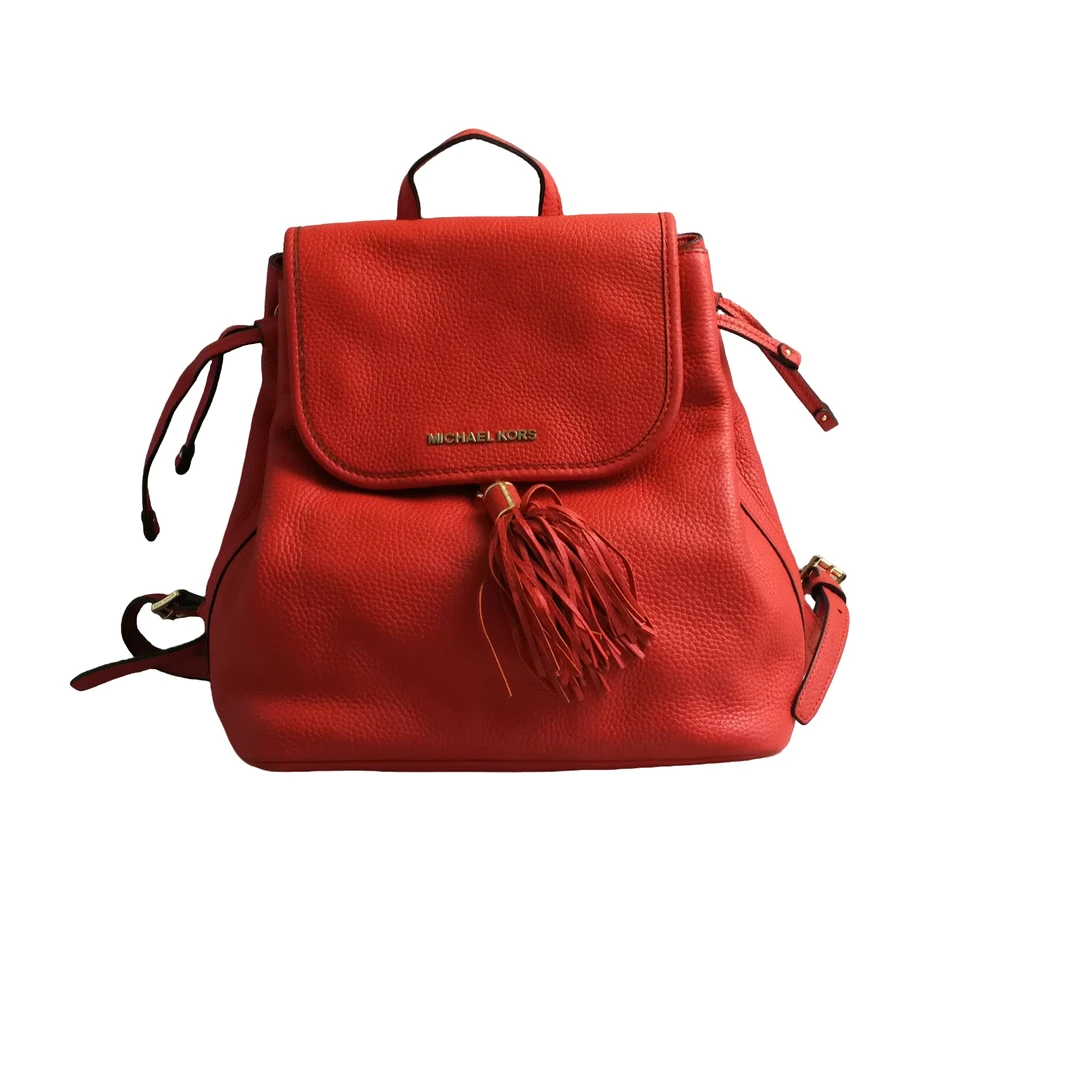 95新 MICHAEL KORS/迈克高仕 桔色双肩包 111210