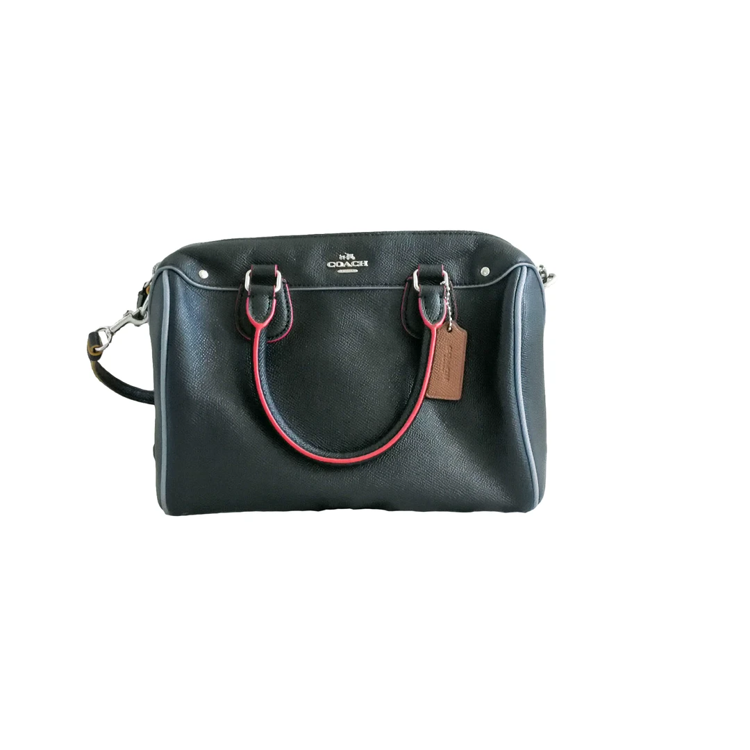 95新 COACH/蔻驰 coach 藏蓝色波士顿包 62509