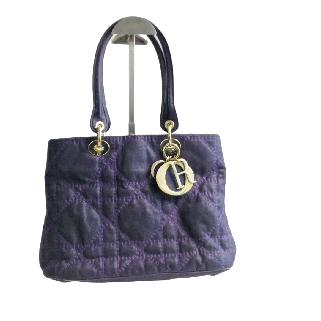 95新 Dior/迪奥 紫色涂层手提包24012225
