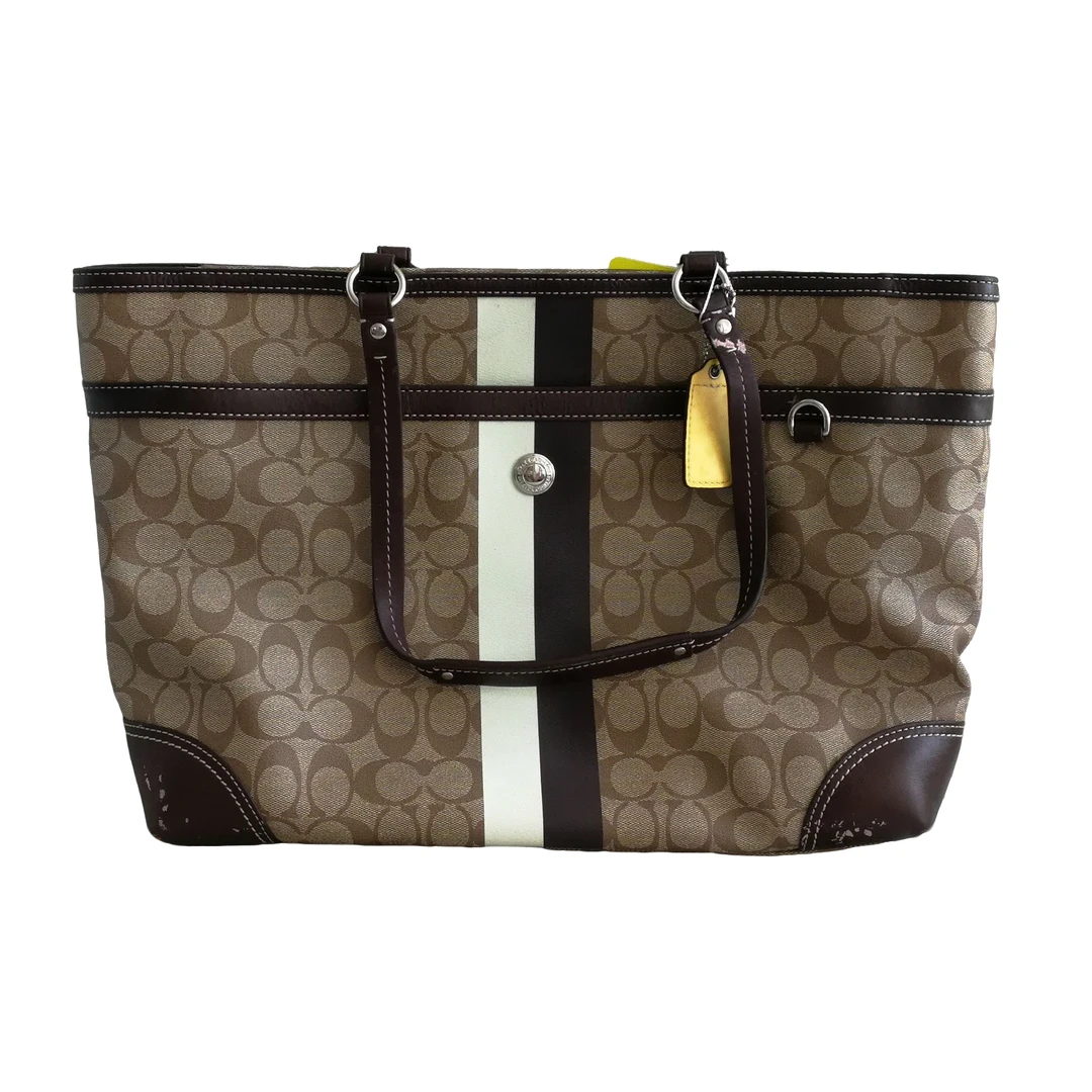 95新 COACH/蔻驰 coach 老花大托特包 72925