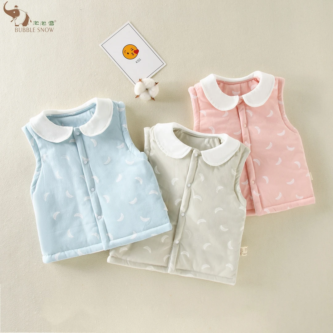 43254泡泡雪儿童外穿马甲宝宝冬季加厚保暖120G棉坎肩宝宝坎肩