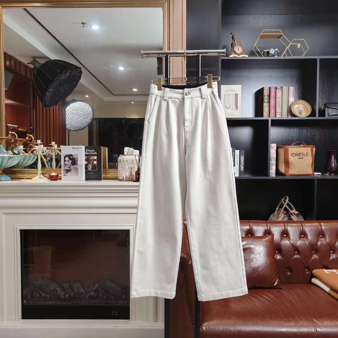 大萌 | 约定 | 简约宽松显瘦DM240123直筒裤阔腿休闲裤女