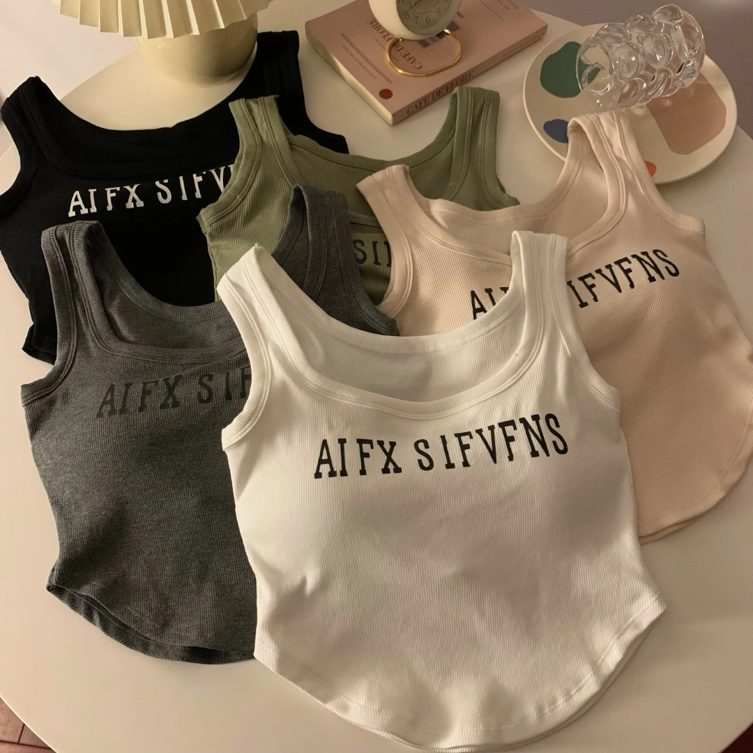 设计感吊带别致小背心女夏季甜辣风外穿高腰无袖显瘦短款鱼骨上衣