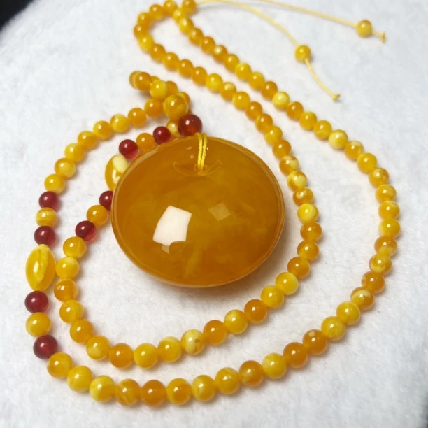 w131 古巴新蜜 蜜糖红公主扣珠链毛衣链