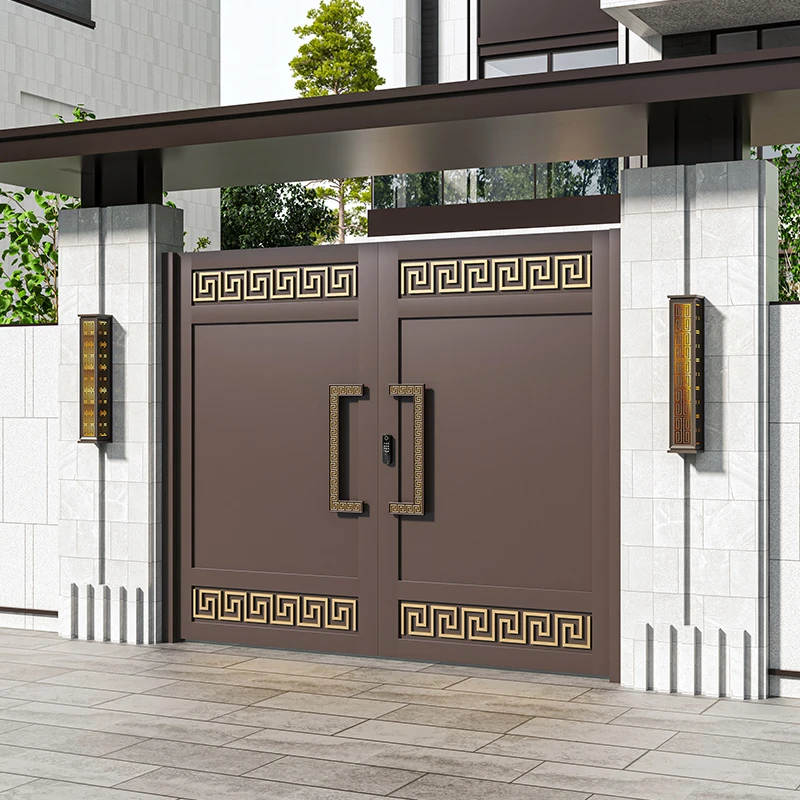 铝合金庭院门花园门铁艺户外农村自建房院子门别墅双开门小区门