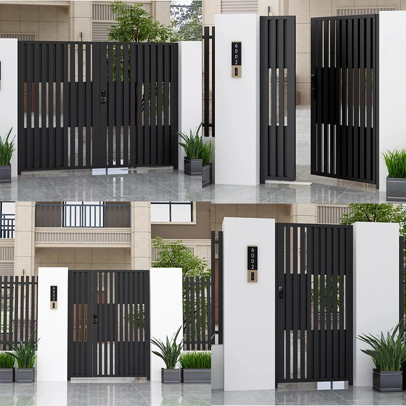 铝合金庭院双开门铁艺别墅大门户外农村自建房院子门花园门
