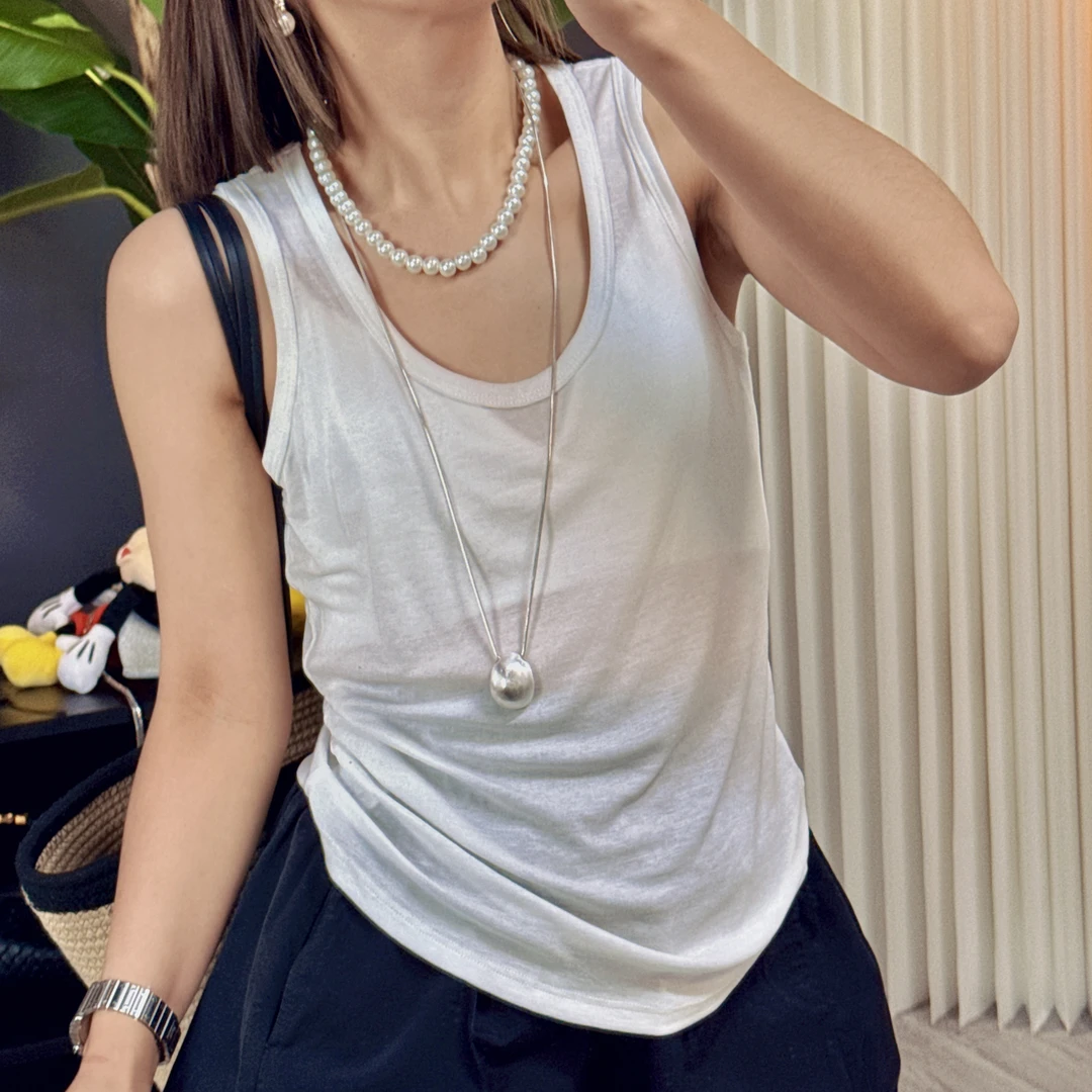 欧货夏季新款薄款打底背心T恤