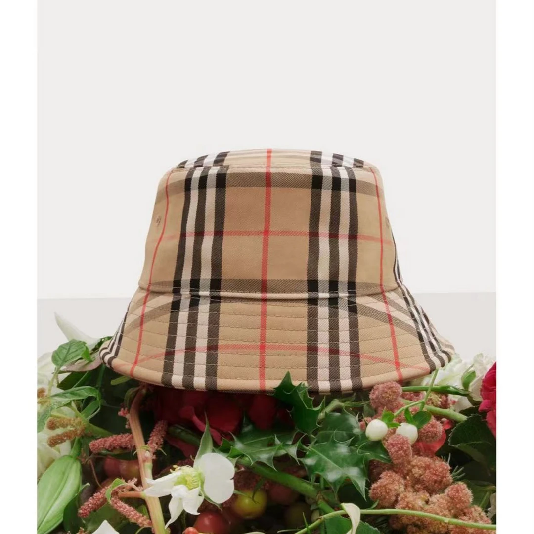 款高级格纹渔夫帽SZ002