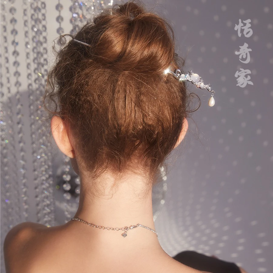 恬奇家 “日月星辰”新中式高级感现代发簪超仙日常气质设计