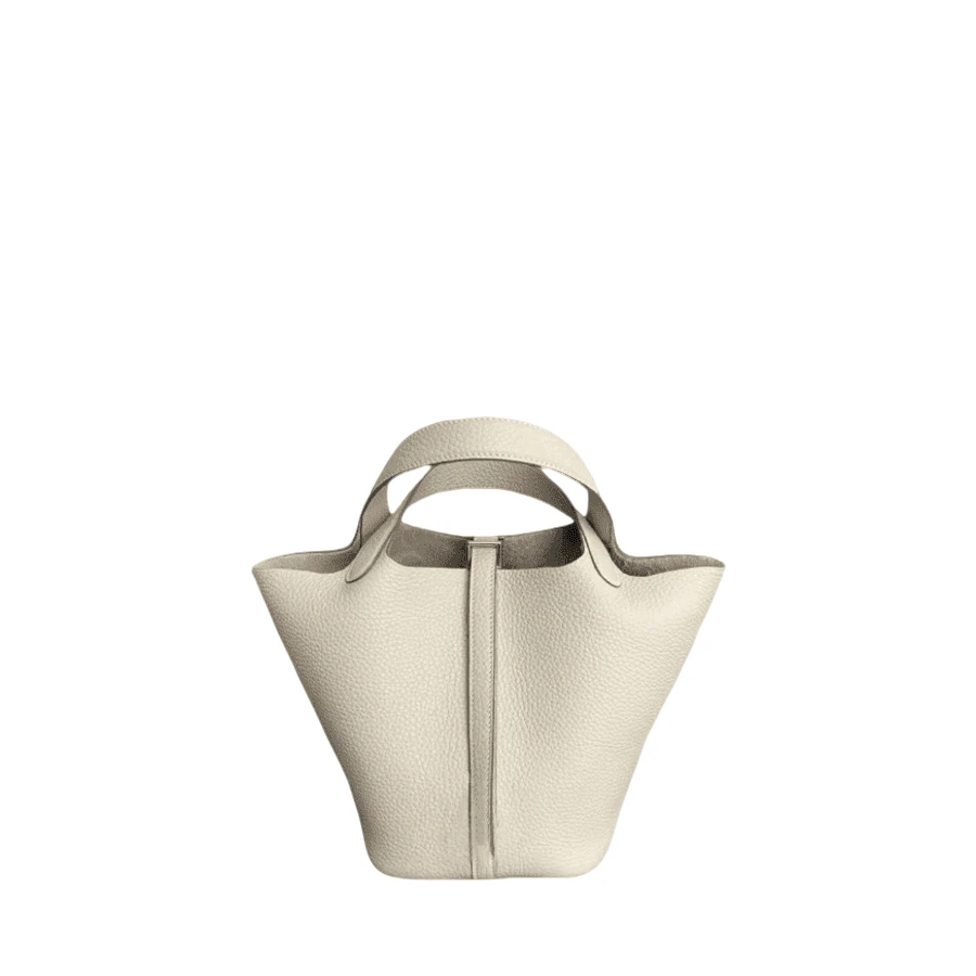 菜篮子18 奶昔白金扣 时尚高定轻奢百搭斜跨包手提包女包