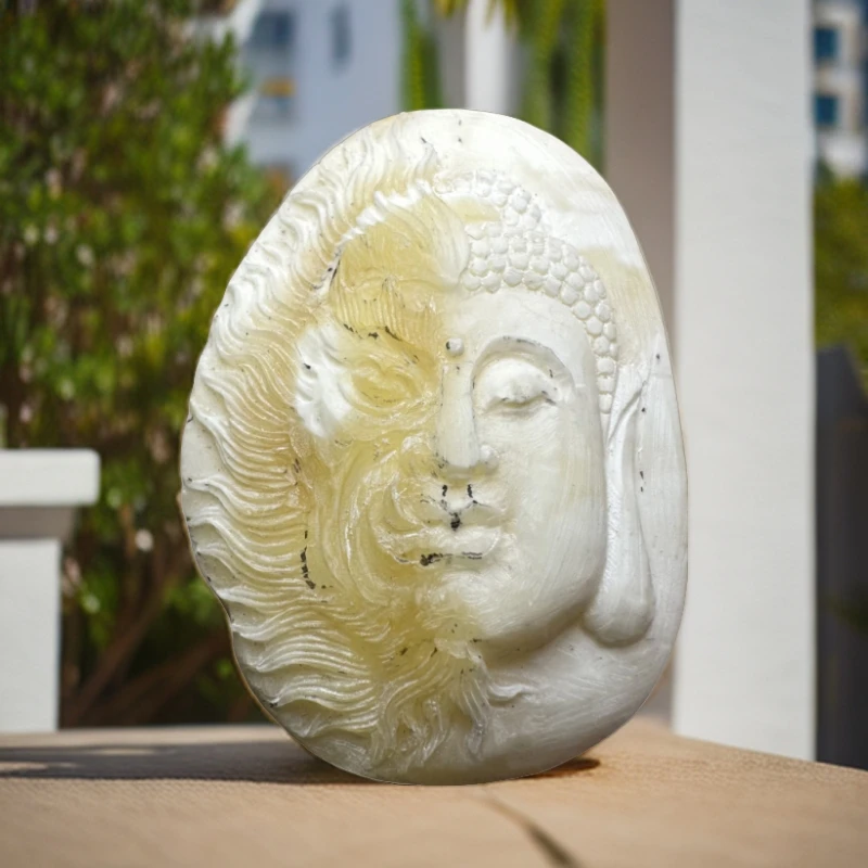 天然琥珀白蜜蜡手工雕刻定制精雕孤品收藏一念之间俏色巧雕精品