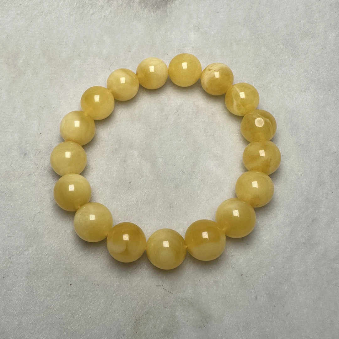 【好玉易】S030天然琥珀蜜蜡手串卡11-11.5mm精美佛珠养生珠宝